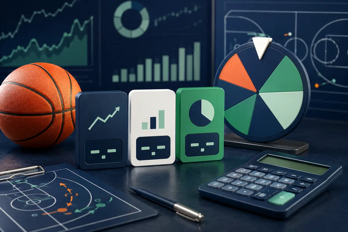 Decimal basketball odds analysis with a calculator, probability chart and market panels