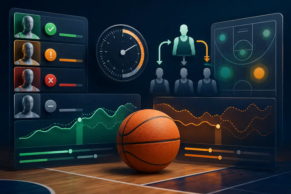 Player availability dashboard with role, minutes and uncertainty indicators