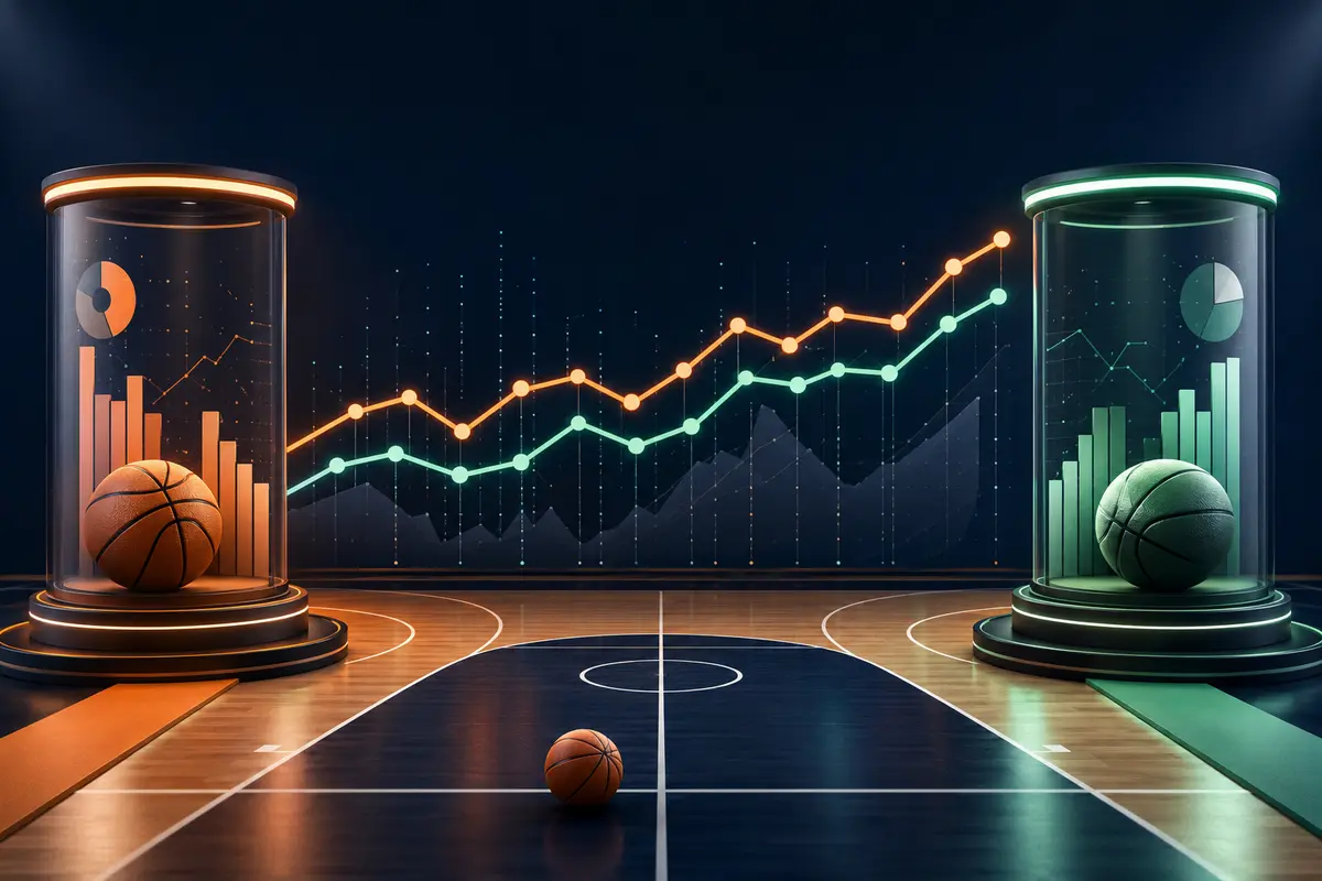 NBA opening and closing line movement illustration