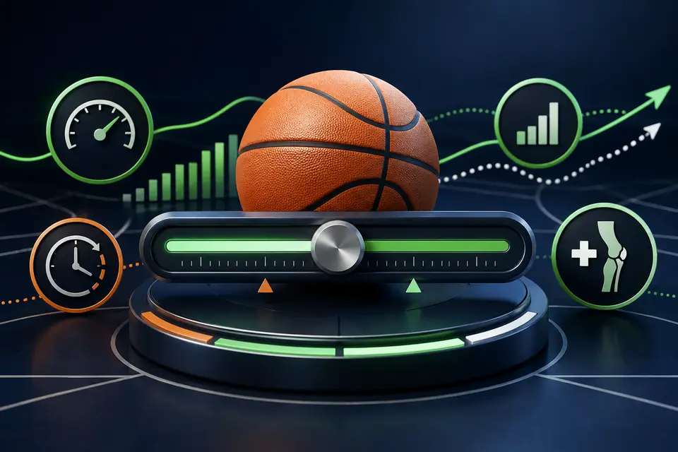 Over-under line slider surrounded by pace, efficiency and update indicators